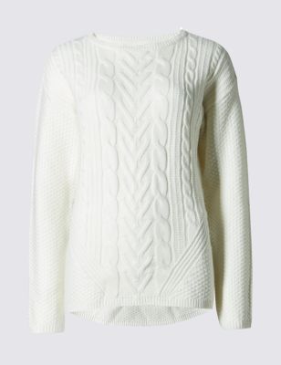Cable Knit Long Sleeve Jumper